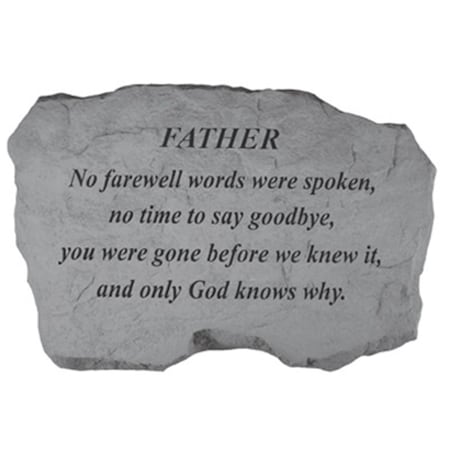 Kay Berry Father-No Farewell Words Were Spoken - Memorial - 16 Inches x 10.5 Inches x 1.5 Inches KA313601